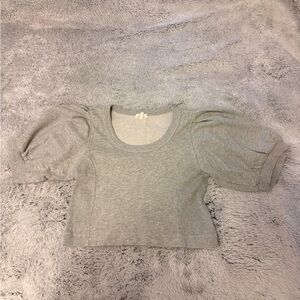 Aerie Grey Puffy Sleeve Shirt Brand New Size Small
